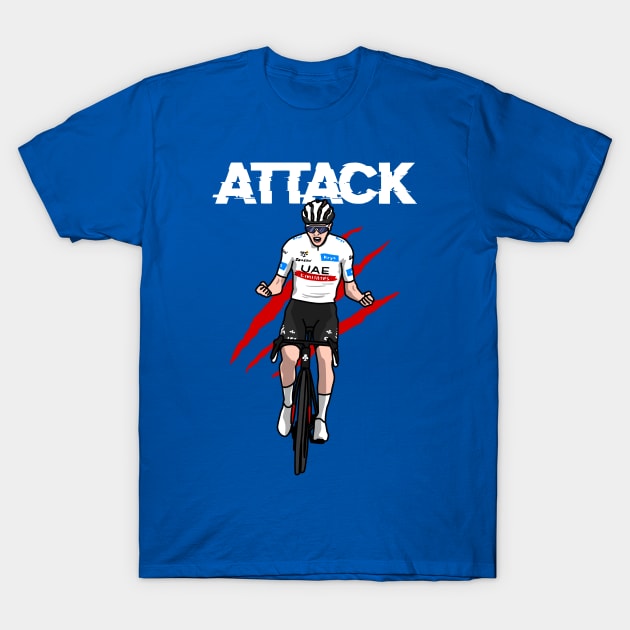 Pogacar attack T-Shirt by Seeyaseiya